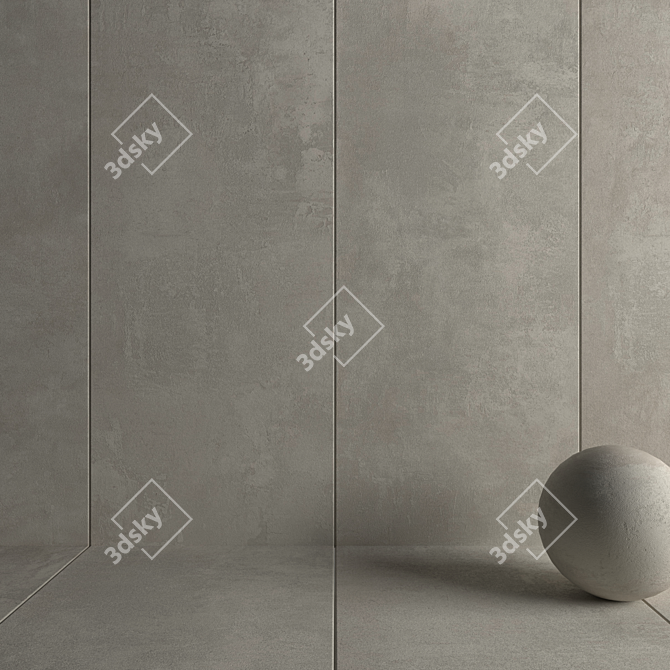 ATLAS Raw Pearl Wall Tiles 3D model image 3