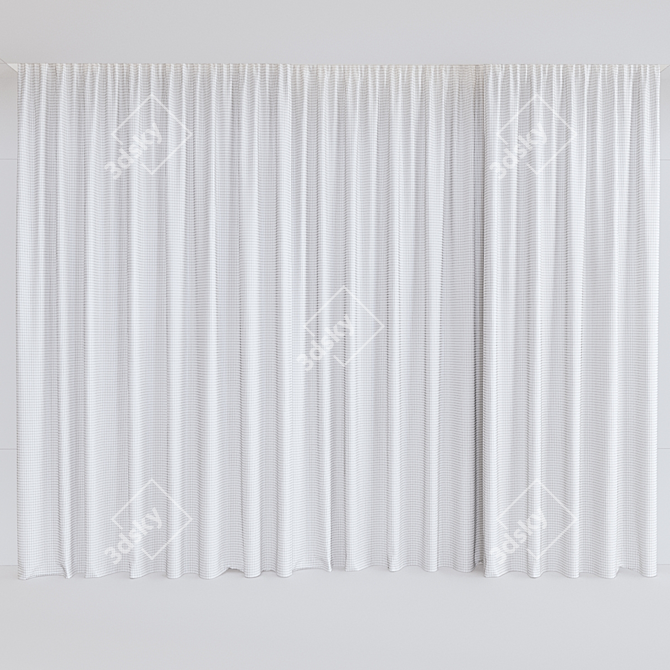 Poly Curtain: Corona 3D Model 3D model image 2