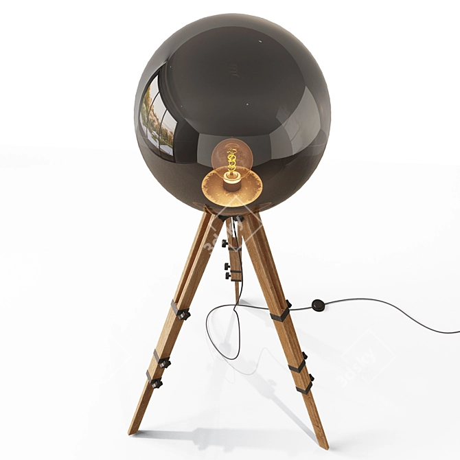 Modern Tripod Floor Lamp 3D model image 2