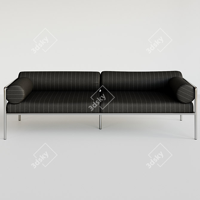 Neoclassic Oriental Elegance: Agra Sofa 3D model image 1