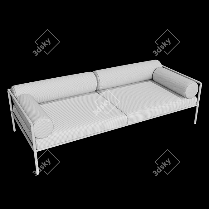 Neoclassic Oriental Elegance: Agra Sofa 3D model image 3