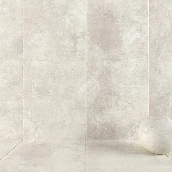 Title: ATLAS RAW White Wall Tiles 3D model image 1