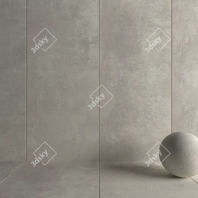 Title: ATLAS RAW White Wall Tiles 3D model image 3