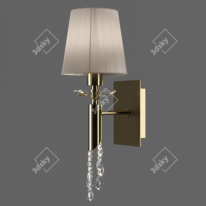 TIFFANY Sconce 3884: Elegant Cream & Bronze Wall Light 3D model image 1