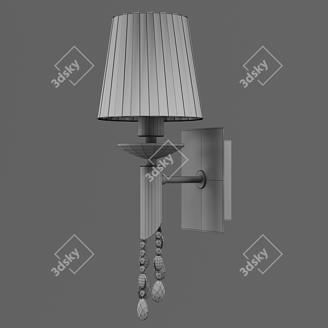 TIFFANY Sconce 3884: Elegant Cream & Bronze Wall Light 3D model image 2