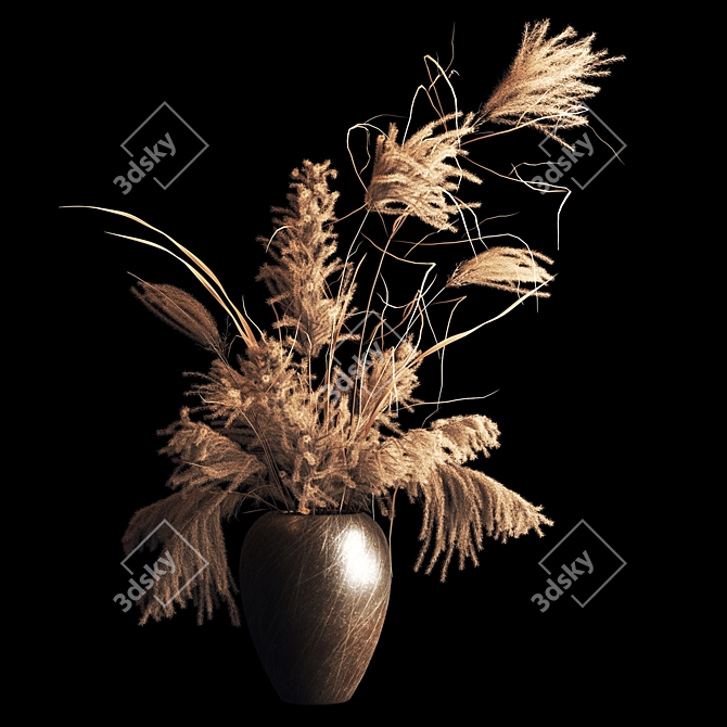 Delicate Dry Bouquet 3D model image 1