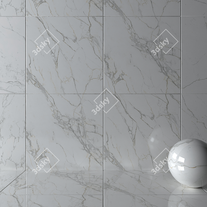  Marvel Calacatta Extra Wall Tiles 3D model image 2