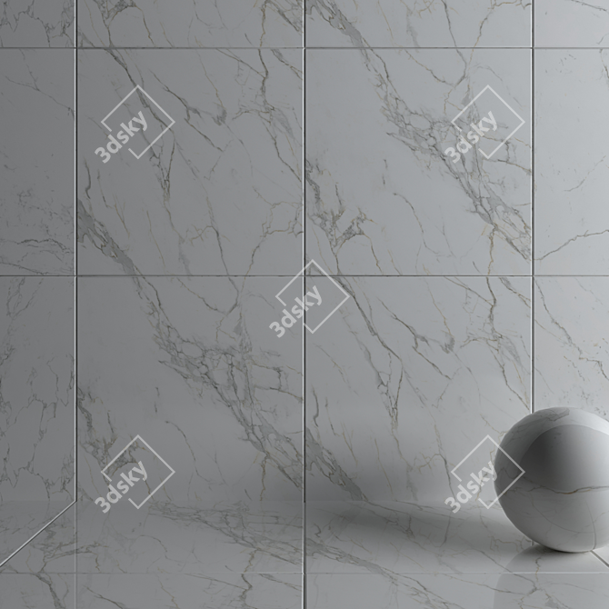  Marvel Calacatta Extra Wall Tiles 3D model image 3