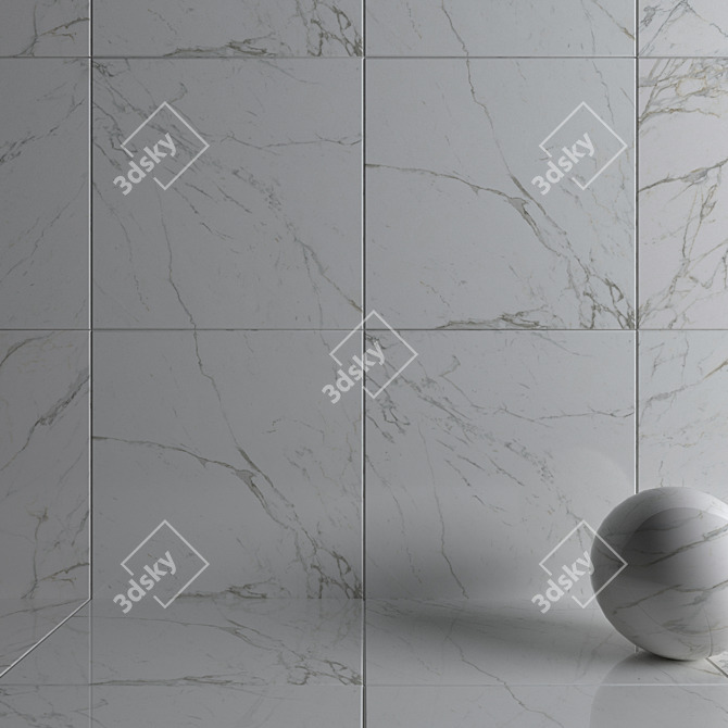 320 Calacatta Extra Wall Tiles 3D model image 3