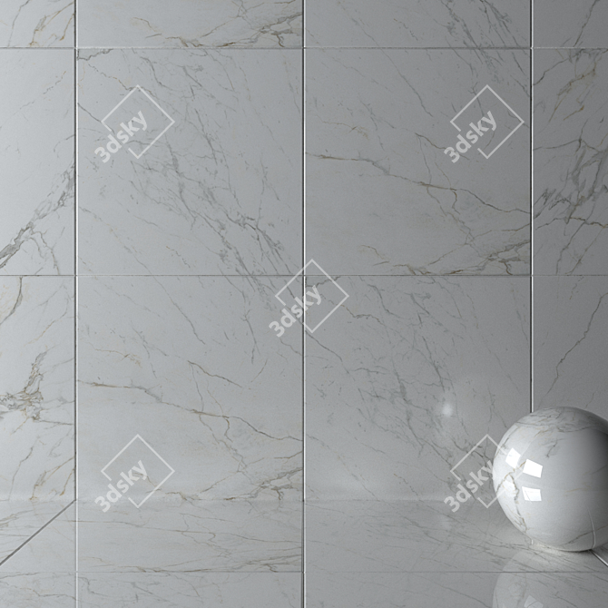 ATLAS MARVEL CALACATTA EXTRA 3K Wall Tiles 3D model image 2