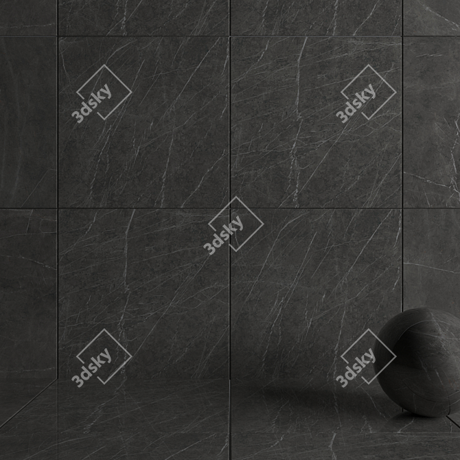 Atlas Marvel Grey Stone Wall Tiles 3D model image 3