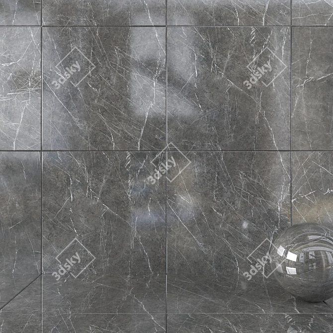 ATLAS Marvel Grey Stone Wall Tiles 3D model image 1