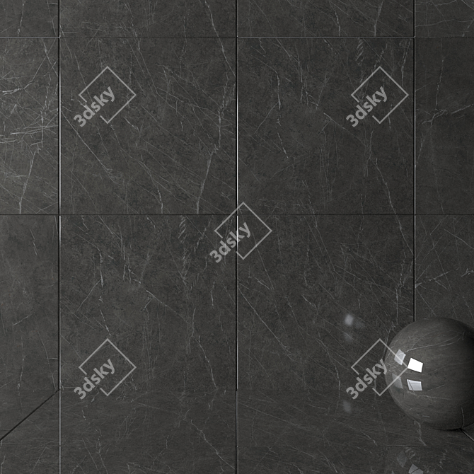 ATLAS Marvel Grey Stone Wall Tiles 3D model image 2