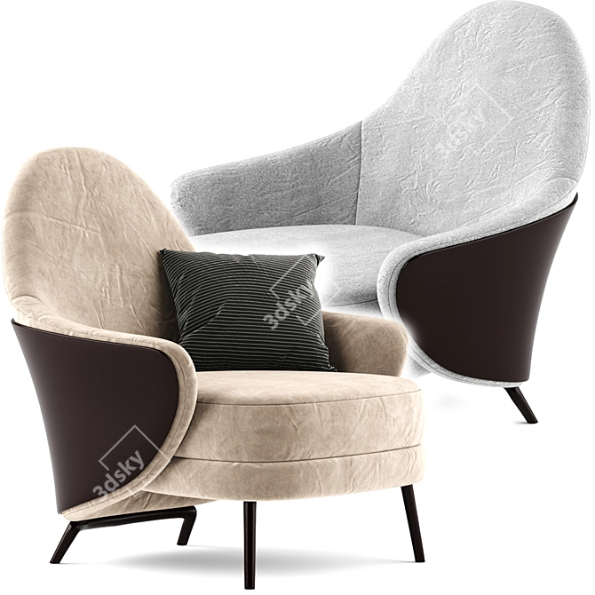 Elegant Minotti Angie Armchair 3D model image 1