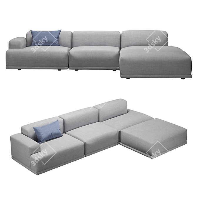 Muuto Connect Modular Sofa: Versatile and Stylish Seating 3D model image 2