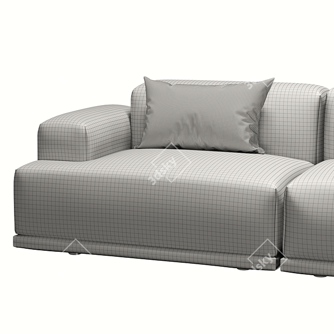 Muuto Connect Modular Sofa: Versatile and Stylish Seating 3D model image 3