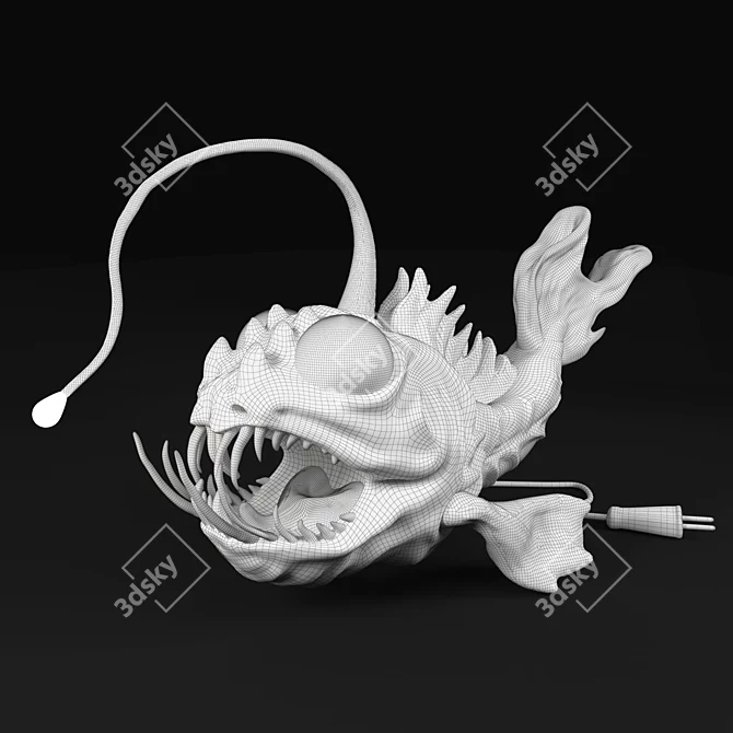 Anglerfish Lamp: Unique 3DS Max Vray + Obj 3D model image 2