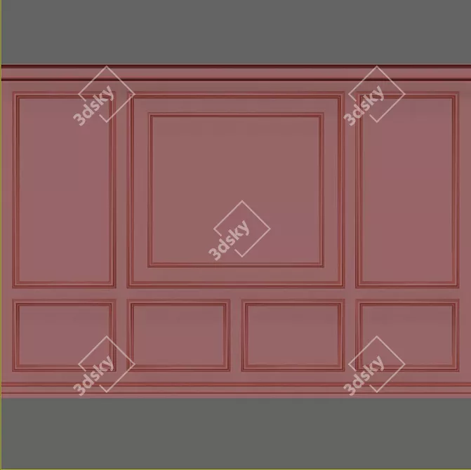 3D Max Wall Moulding: Creative Design 3D model image 2