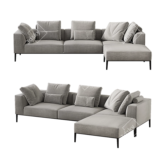 Modern Italian Sofa: Michel Effe 3D model image 1