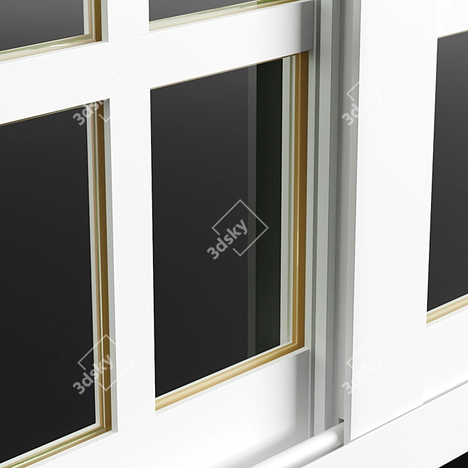 Elegance Square Window 3D model image 2