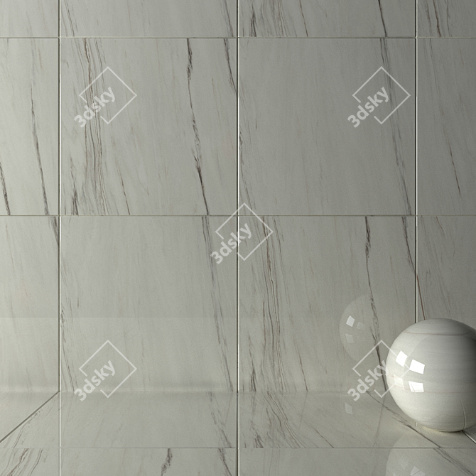 Dream Bianco Wall Tiles: High-Definition 4K Multi-Texture Set 3D model image 2