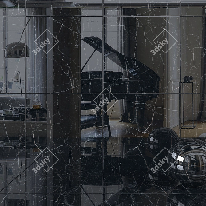 Marvel Dream Black Wall Tiles 3D model image 1