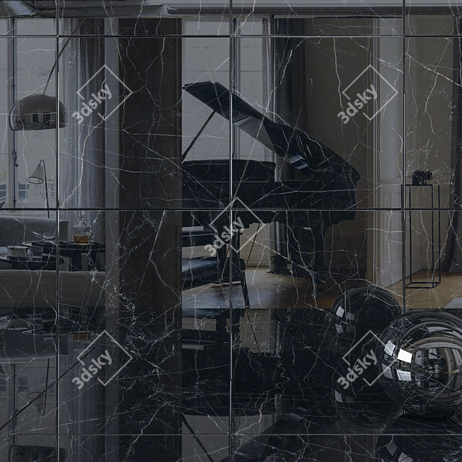 Marvel Dream Black Wall Tiles 3D model image 1