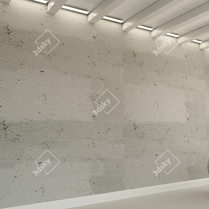 Title: Vintage Loft Concrete Wall 3D model image 2