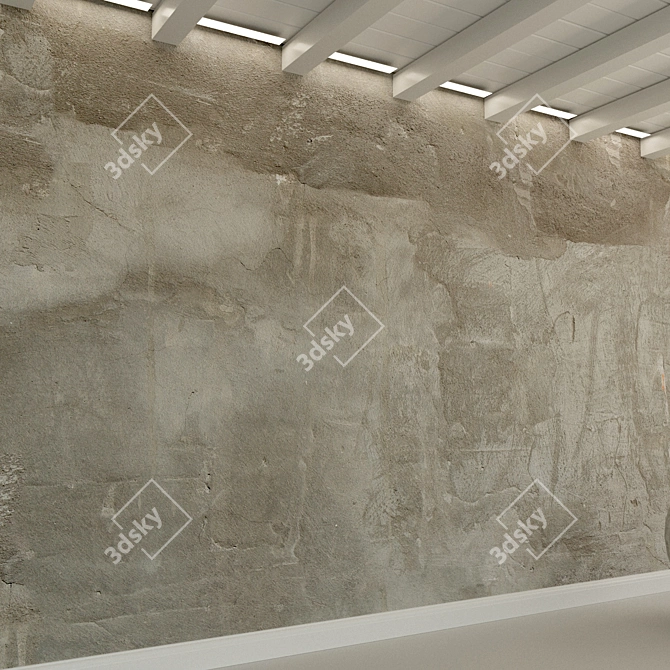 Title: Vintage Concrete Wall Texture 3D model image 2