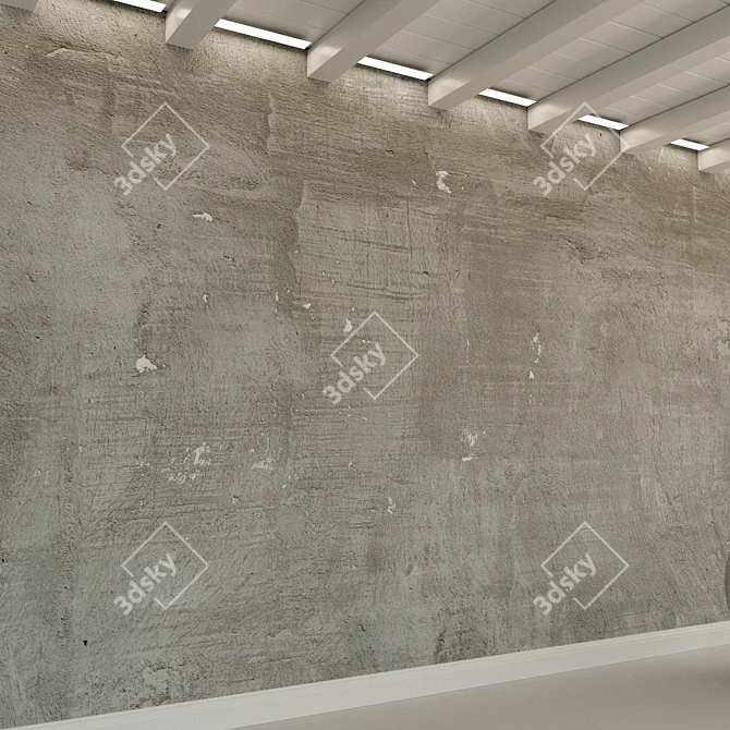 Title: Vintage Concrete Wall Texture 3D model image 2