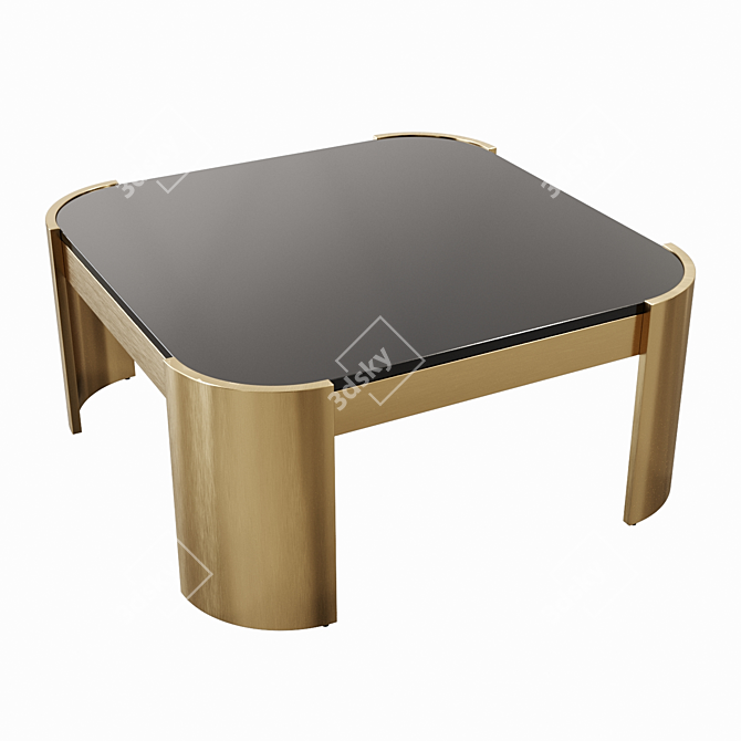 Eichholtz Courrier Brass Coffee Table 3D model image 2