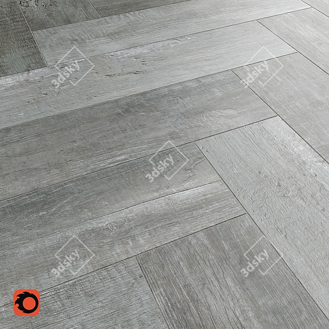 Rona Grey Wood Floor Tile - Enhance Your Space with Elegance 3D model image 3