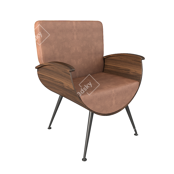 Sleek Ekom Light Chair - Modern Design, Texture Overlay, Vray Render 3D model image 1