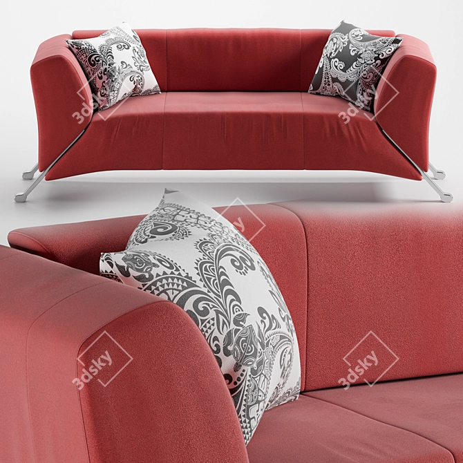 Luxurious REDSOFA - Sleek and Stylish Comfort 3D model image 2