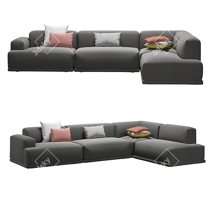 Muuto Connect Modular Sofa: Versatile and Stylish 3D model image 1