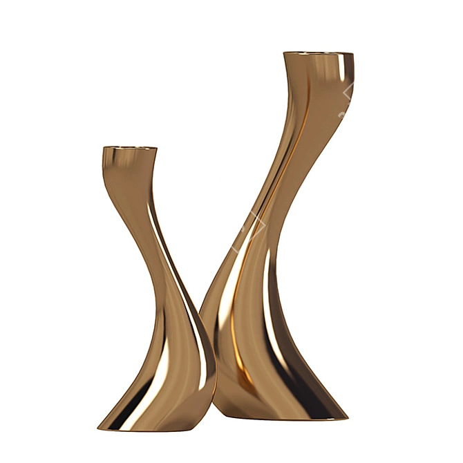 Sleek 3D Candlestick Design 3D model image 2