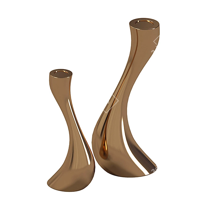 Sleek 3D Candlestick Design 3D model image 1