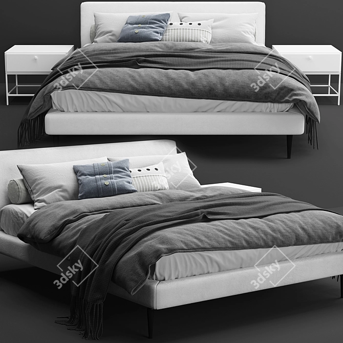 Boconcept Arlington Bed - Sleek and Modern 3D model image 1