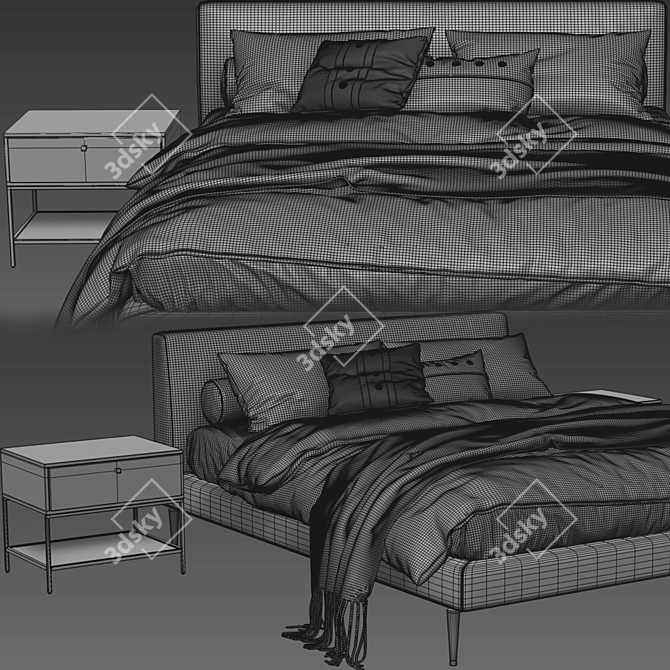 Boconcept Arlington Bed - Sleek and Modern 3D model image 3