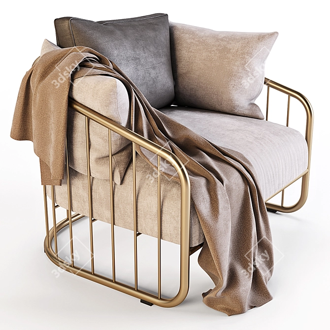 FormItalia Charleston ArmChair: Elegant Italian Design 3D model image 1