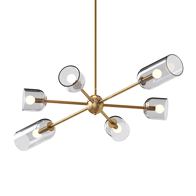 Minimalist Glass Pendant Light 3D model image 2