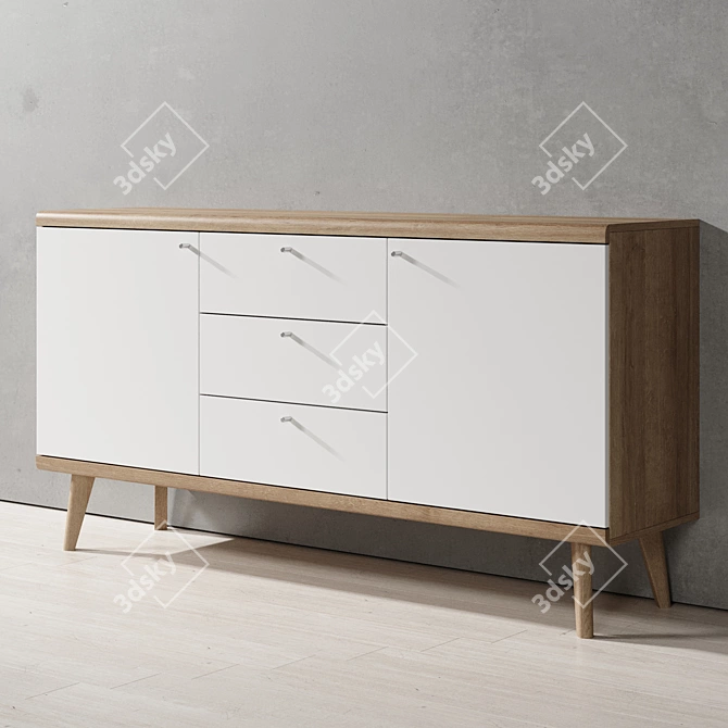 Elegant Primo Piaski Sideboard 3D model image 1