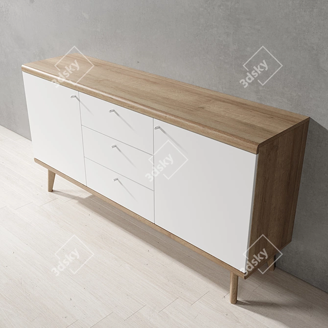 Elegant Primo Piaski Sideboard 3D model image 2