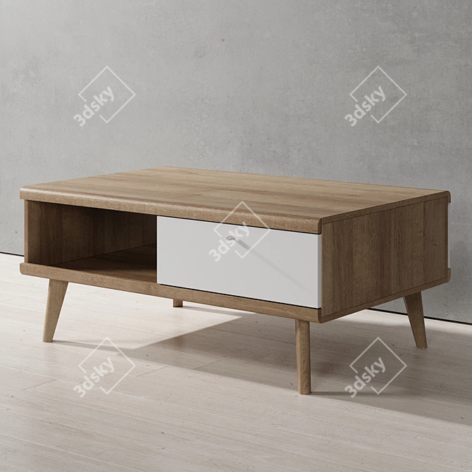 Primo Piaski Coffee Table - Scandinavian Style 3D model image 1