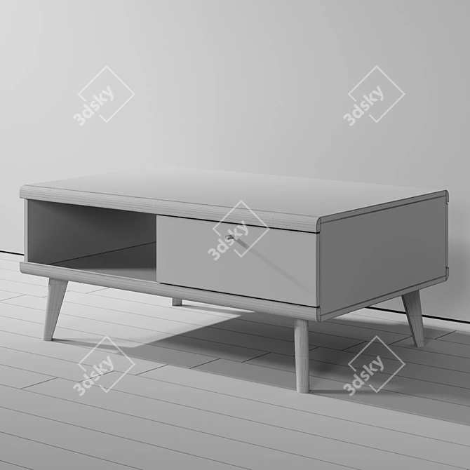 Primo Piaski Coffee Table - Scandinavian Style 3D model image 2