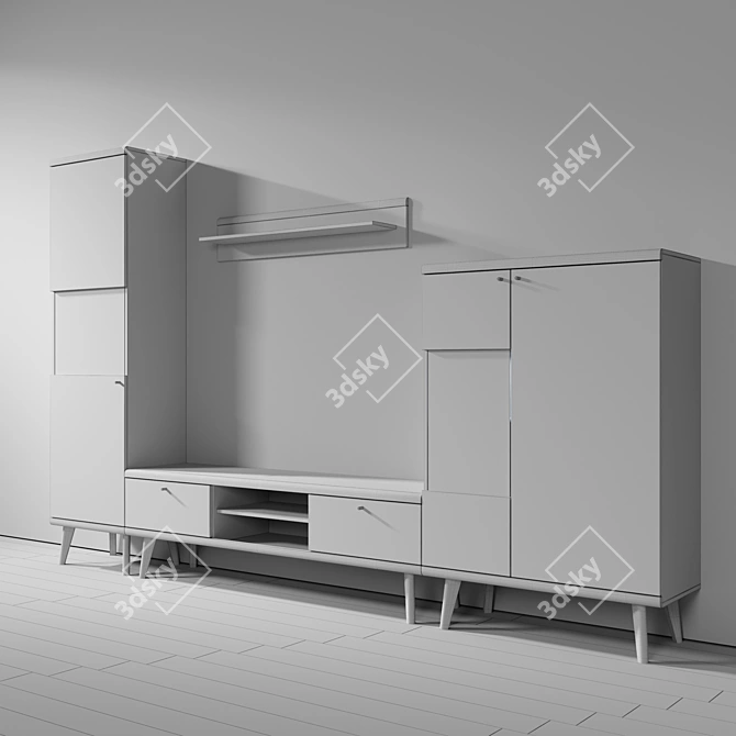 Primo Piaski Wall Unit: Stylish and Functional 3D model image 3