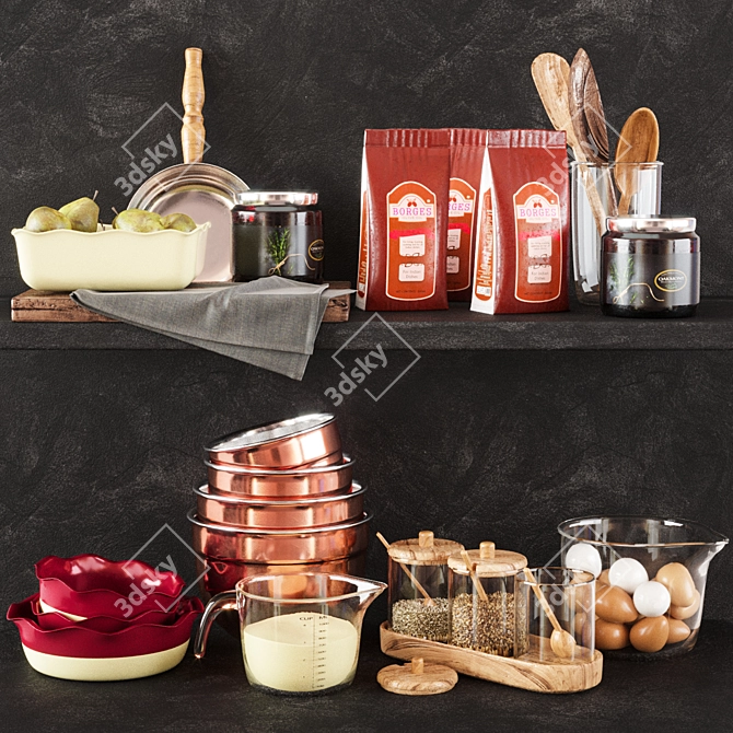 Kitchen Delight Decor Set 3D model image 1