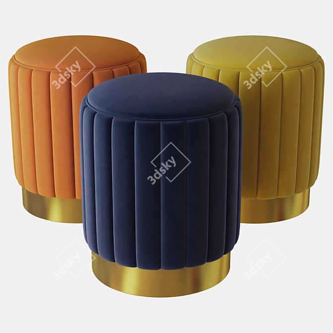 Elegant Allegra Stool: Sleek Design 3D model image 1