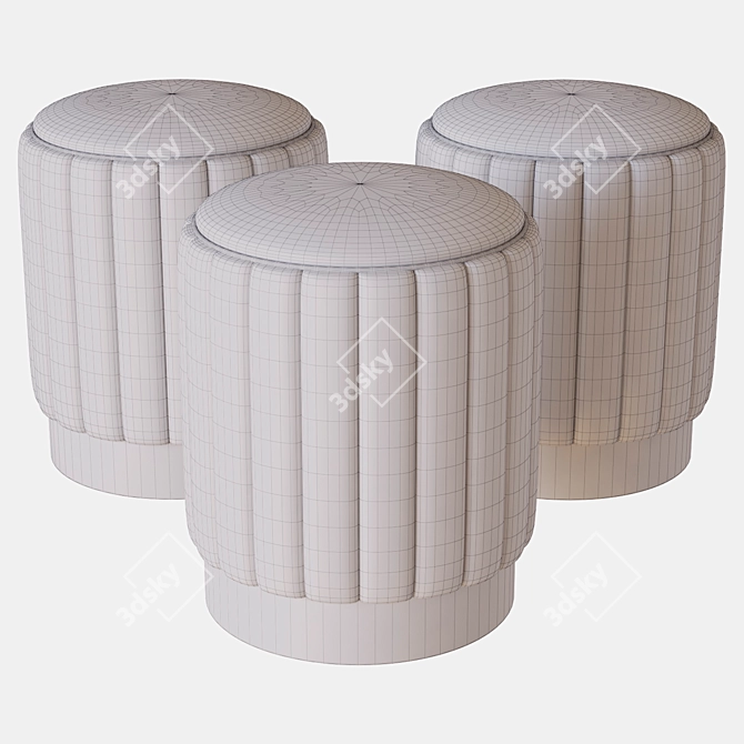 Elegant Allegra Stool: Sleek Design 3D model image 2