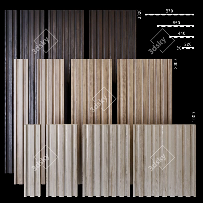 Title: Rustic Wood Panels for Stylish Interiors 3D model image 1